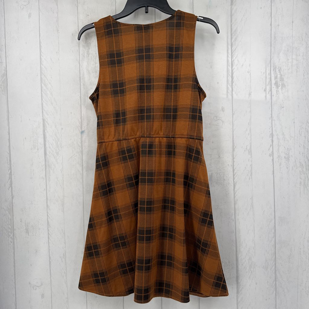 L plaid v-neck slvls dress