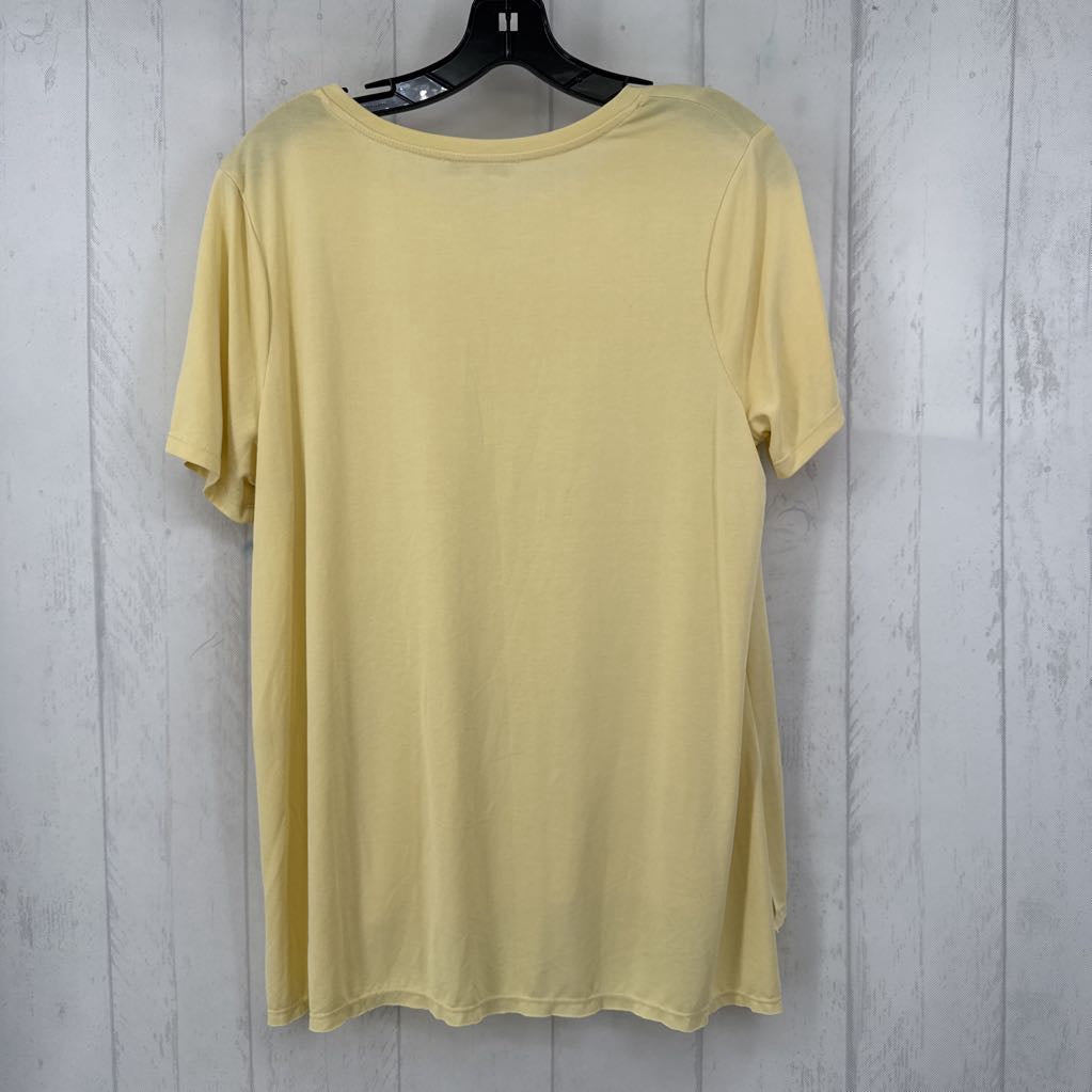 L crewneck hi-lo s/s tee