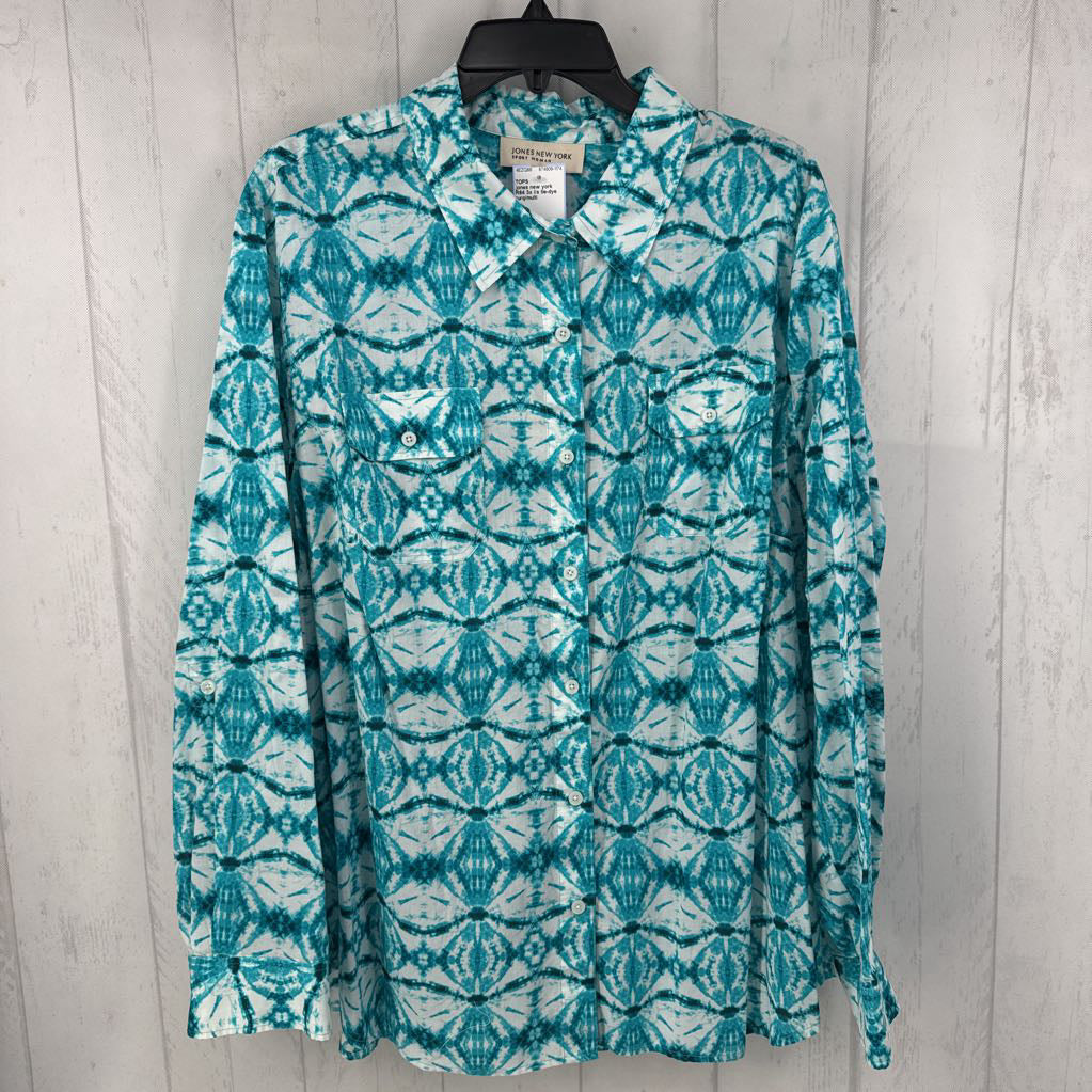 R64 3x l/s tie-dye button shirt