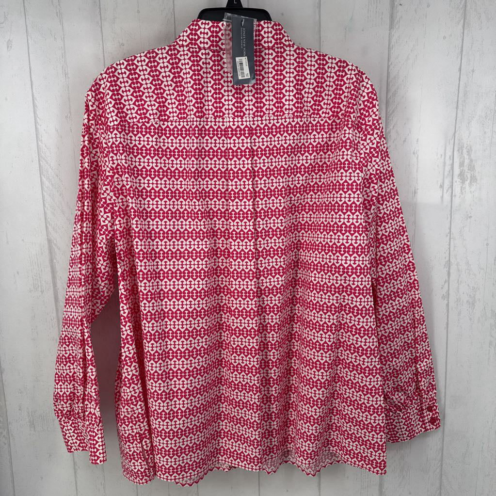 3x pattern print button l/s shirt