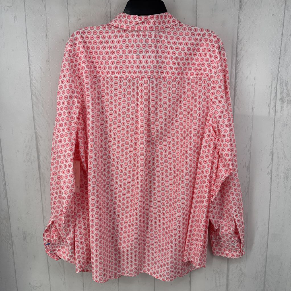 R64 20w l/s print button shirt