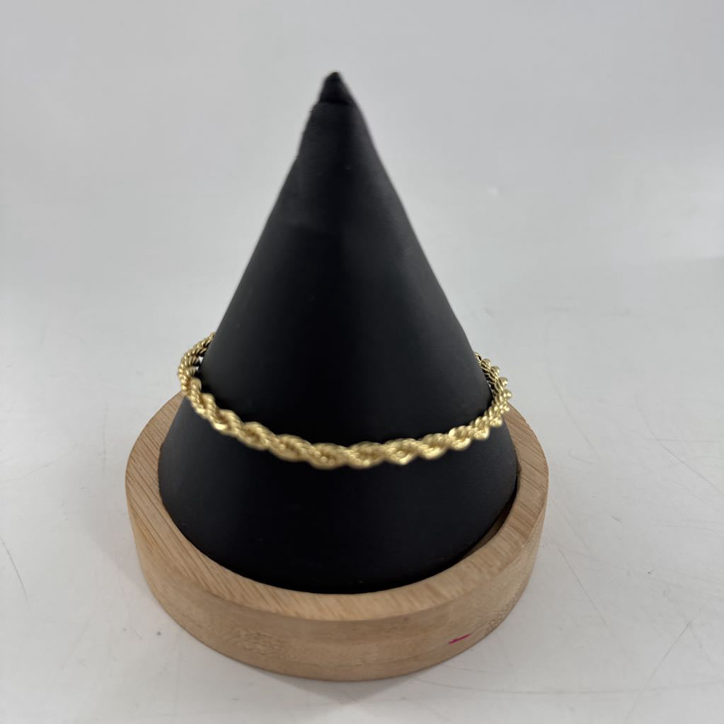 gold tone twist bracelet
