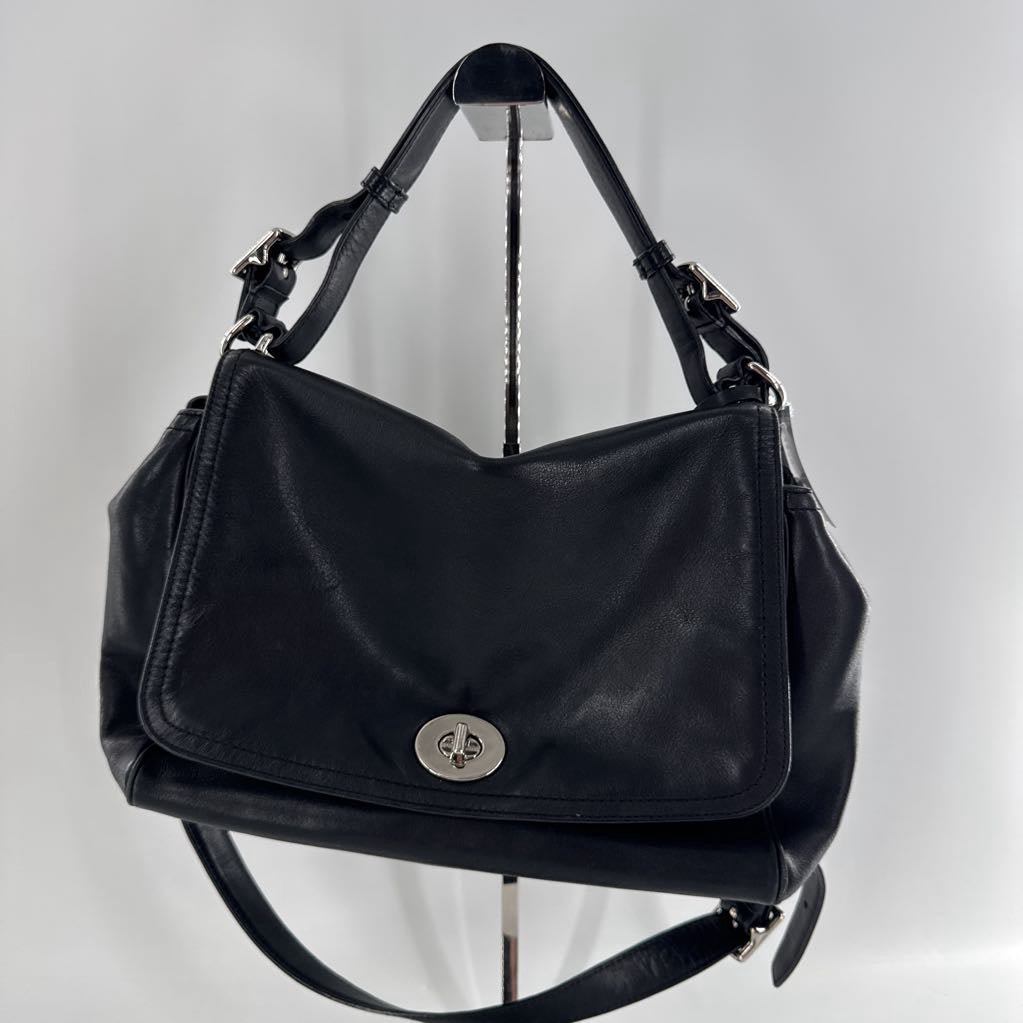 leather turnlock flap purse