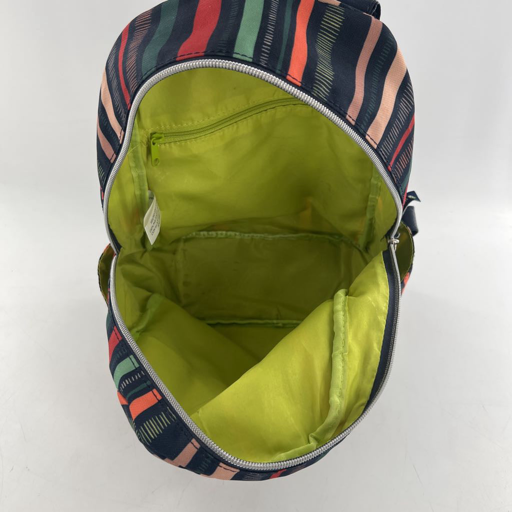 striped backpack purse