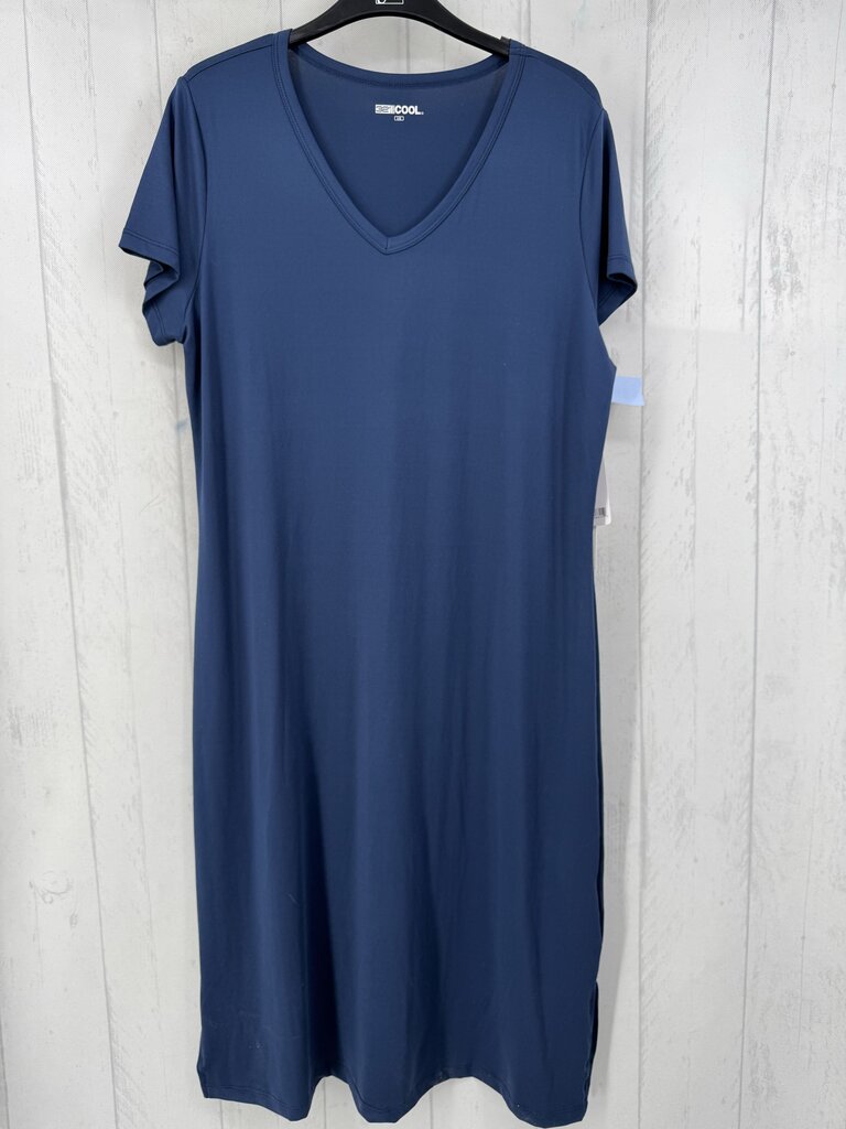 L v-neck s/s dress