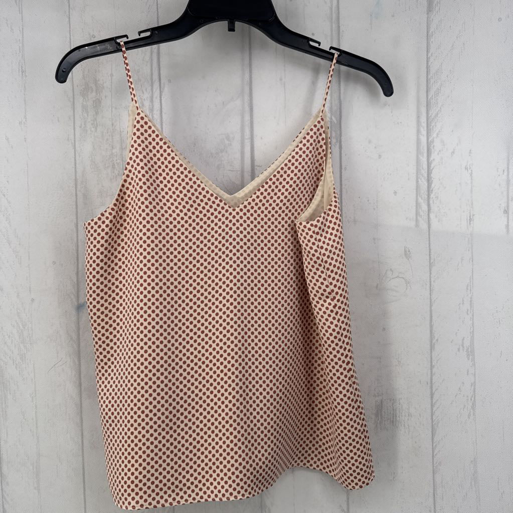S polka dot v-neck flowy tank
