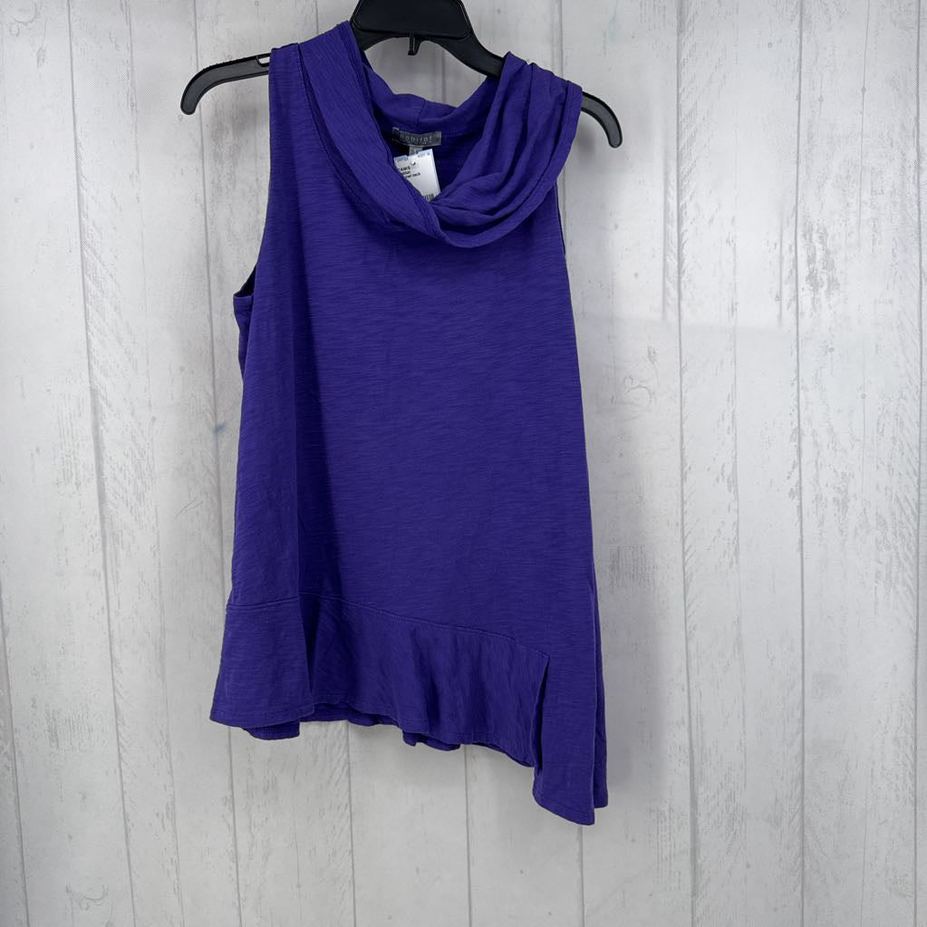 S cowl neck asymetrical tank