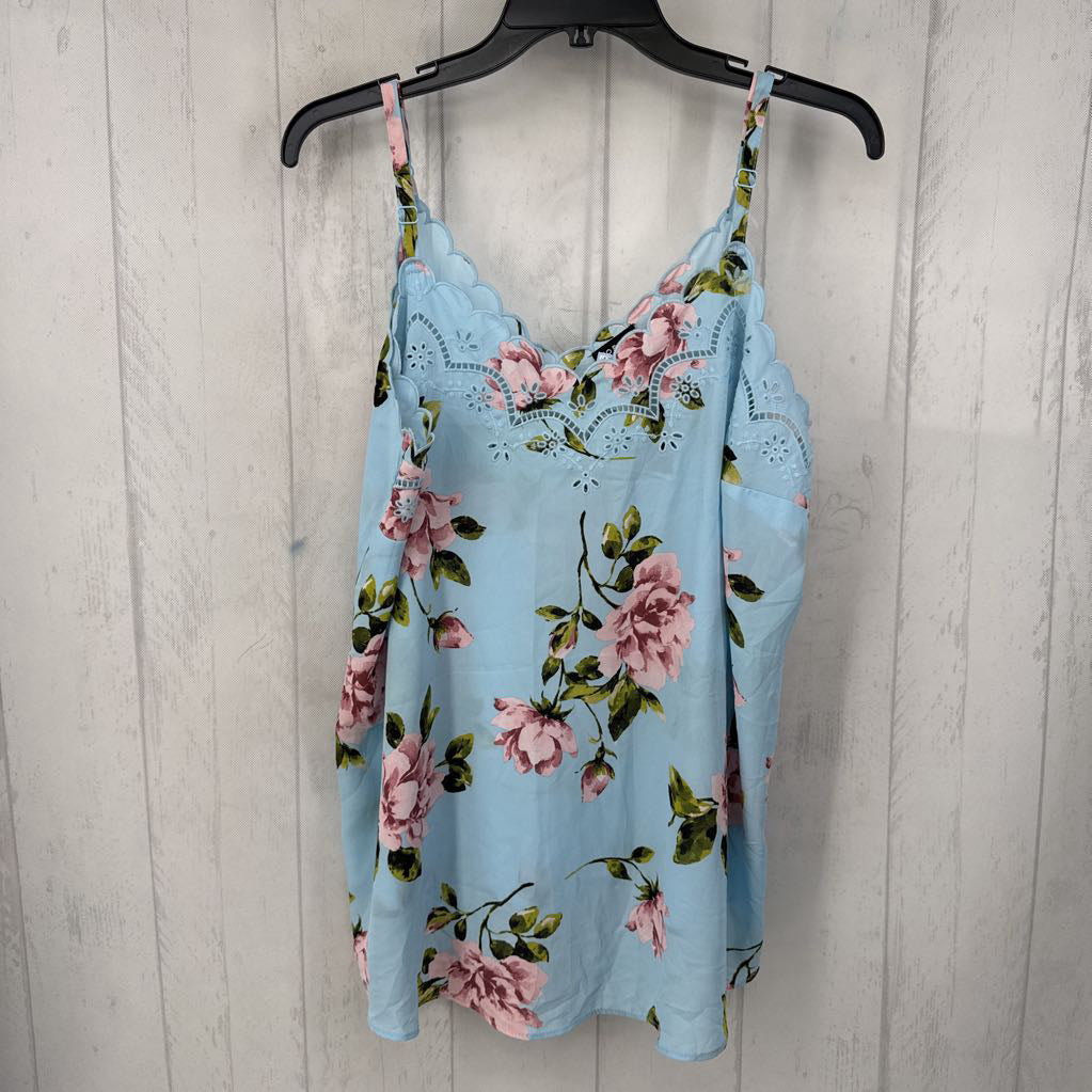 0 flo print eyelet detail tank