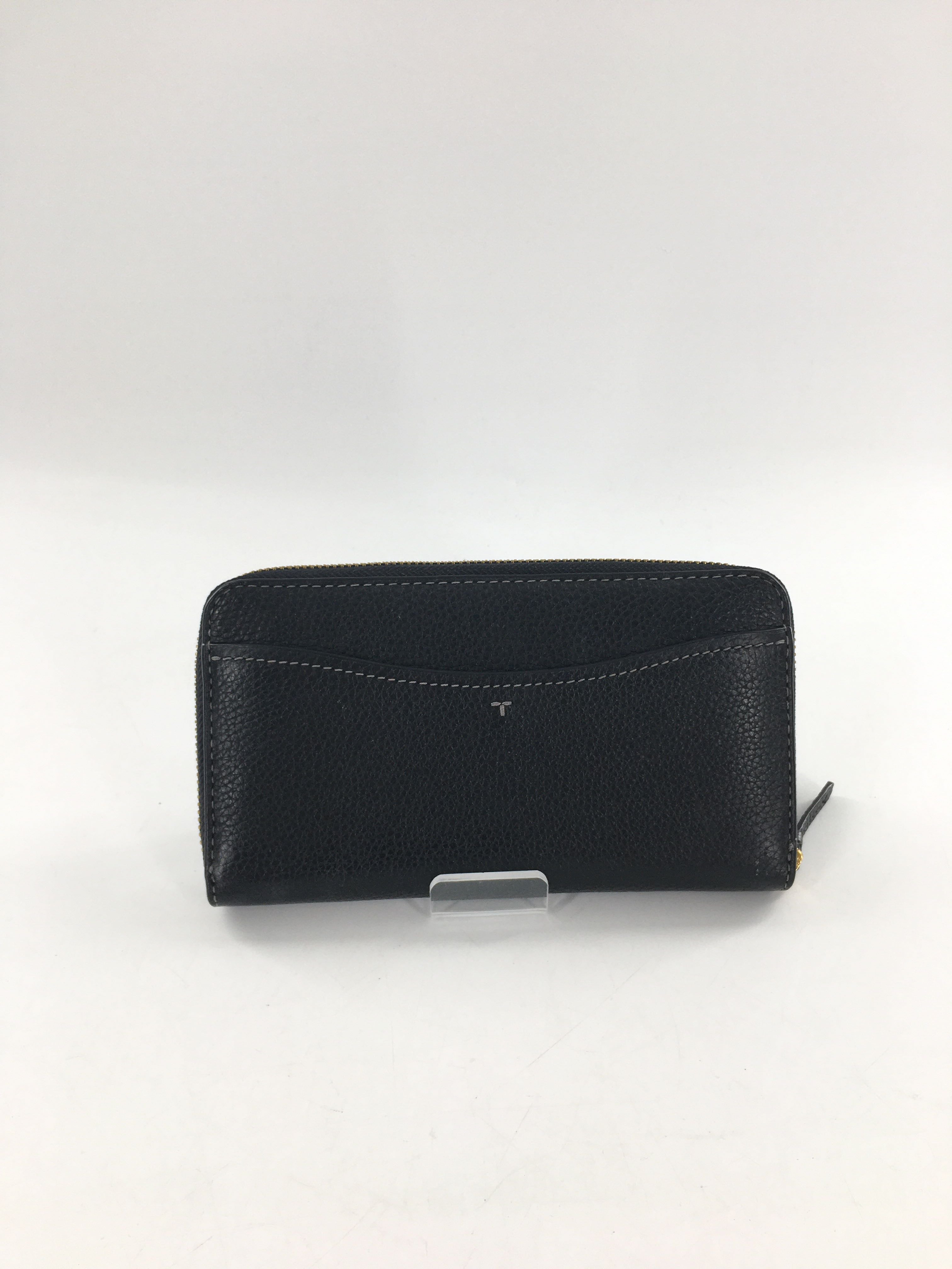 pebbled zip around wallet