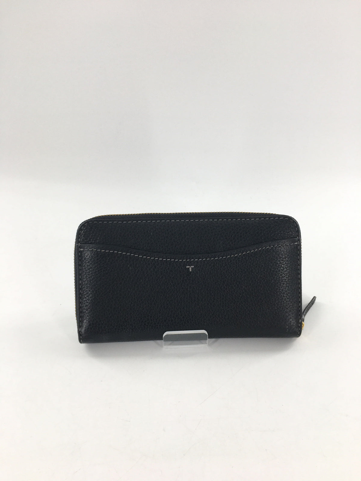 pebbled zip around wallet