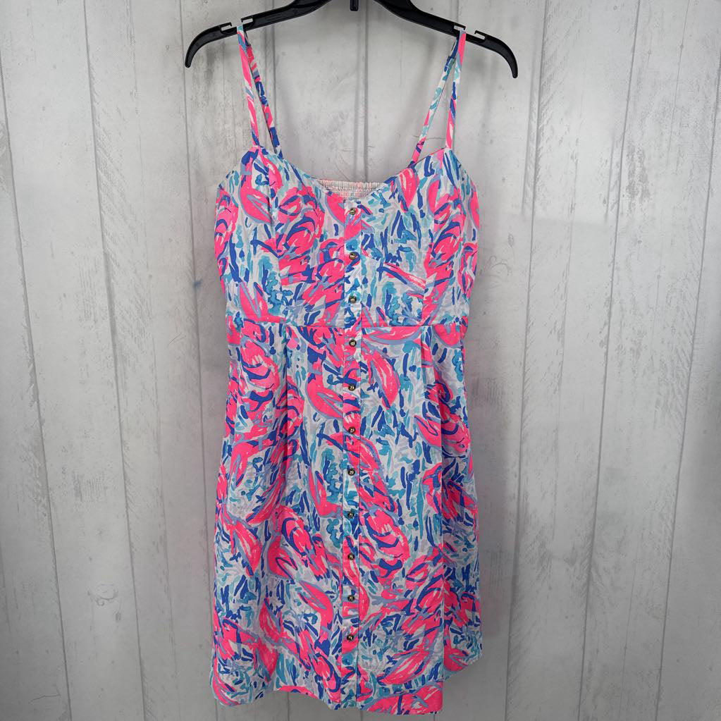 10 printed button front sundress