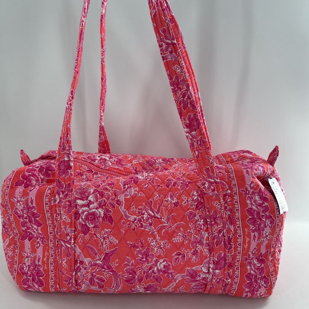 quilted floral overnight bag