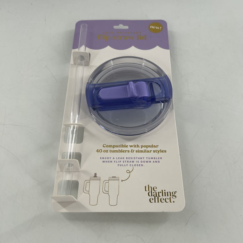 purple flip straw lid-fits 40oz tmbler