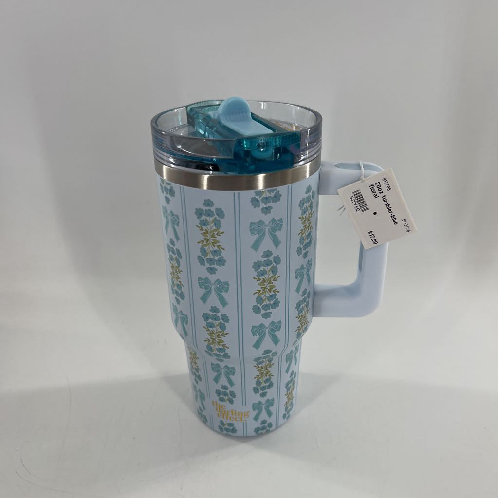 20oz tumbler-blue floral