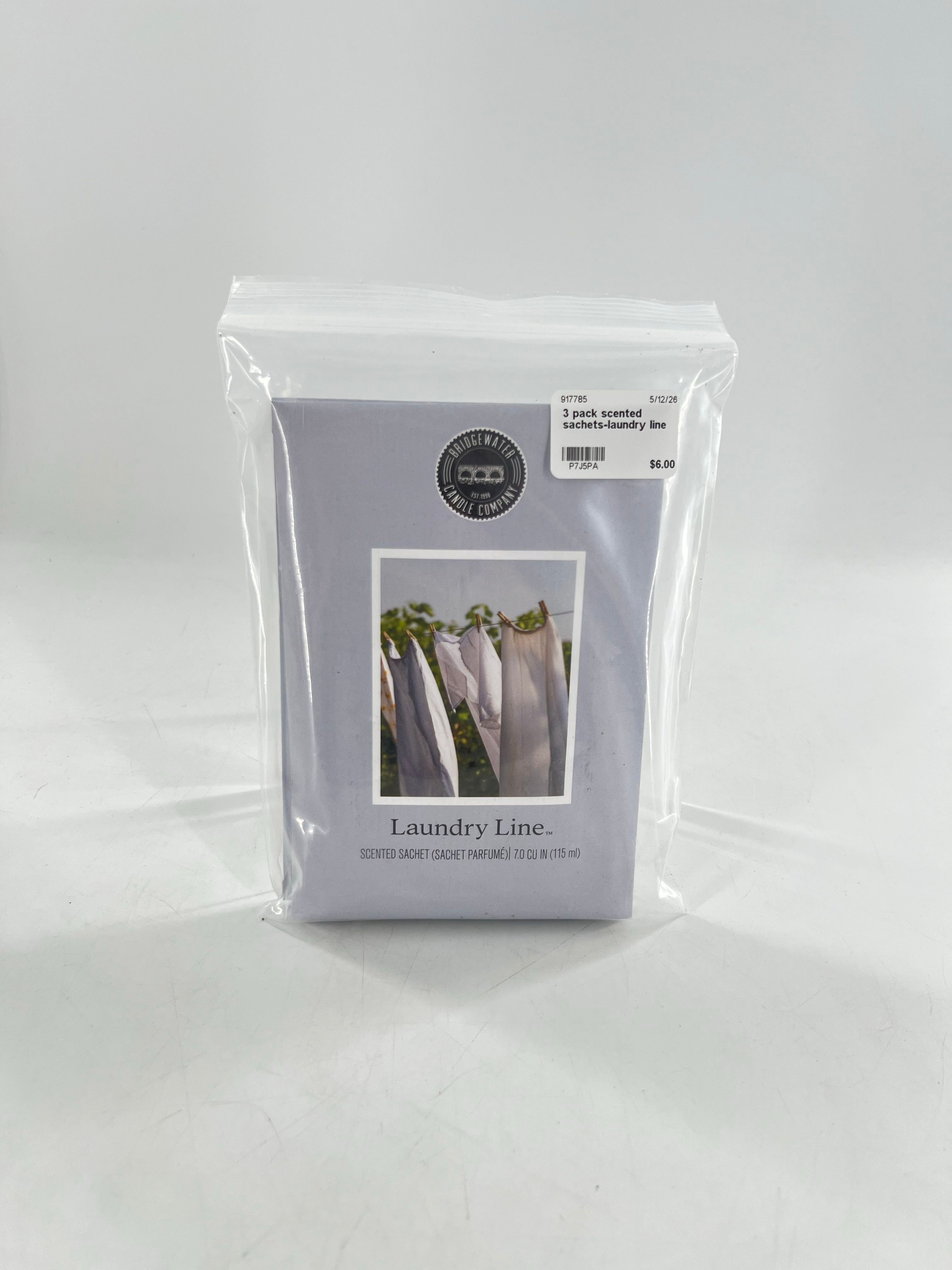 3 pack scented sachets-laundry line