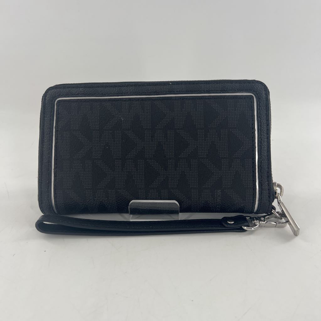 monogram zip around wallet/phone case