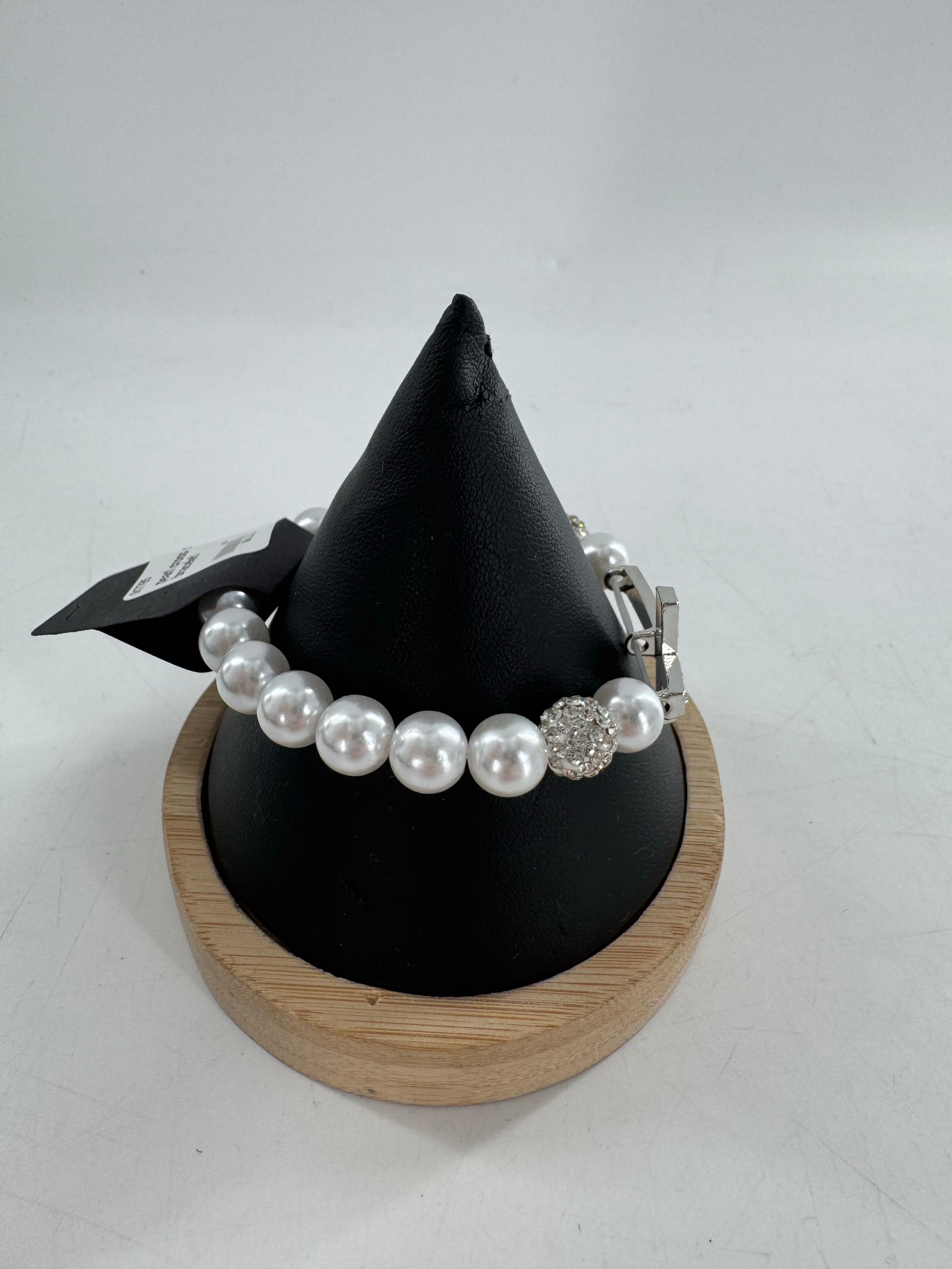 pearl cross stretch bracelet