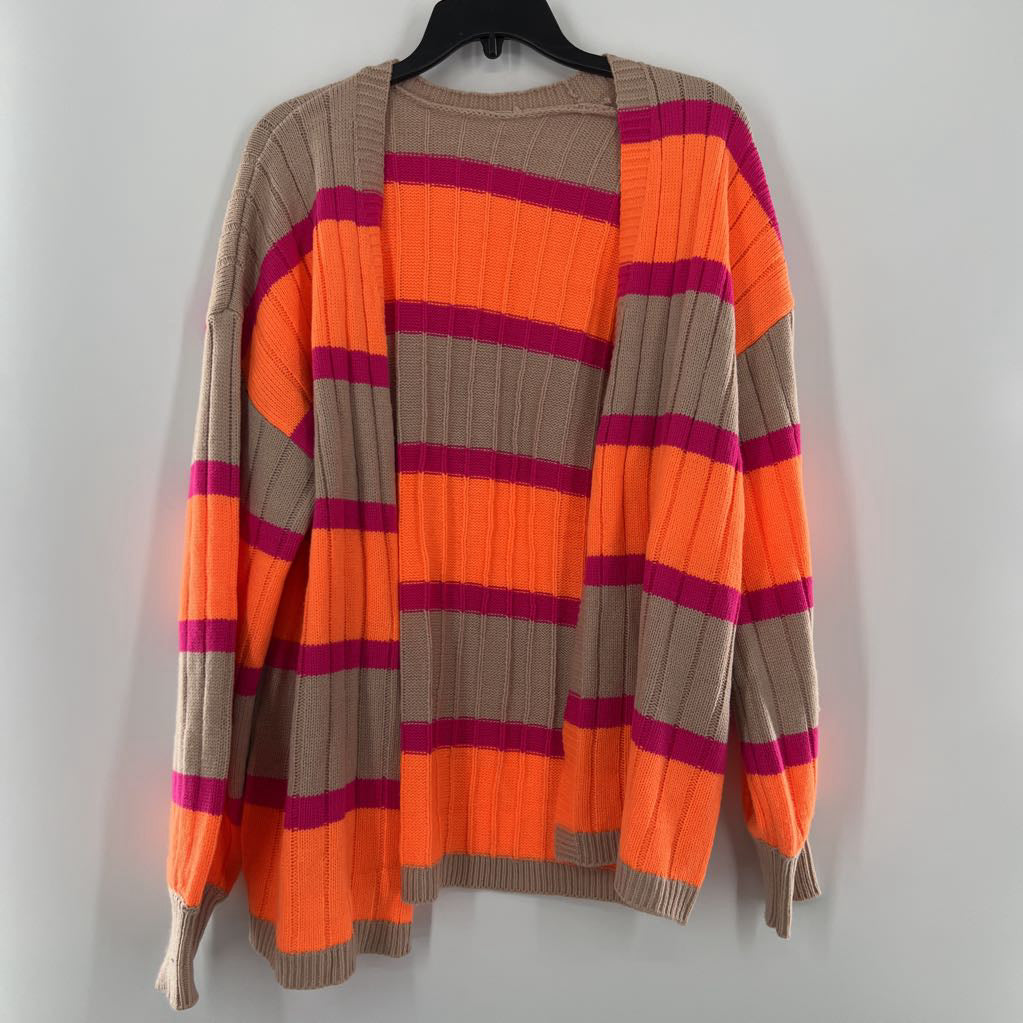 L striped cardi
