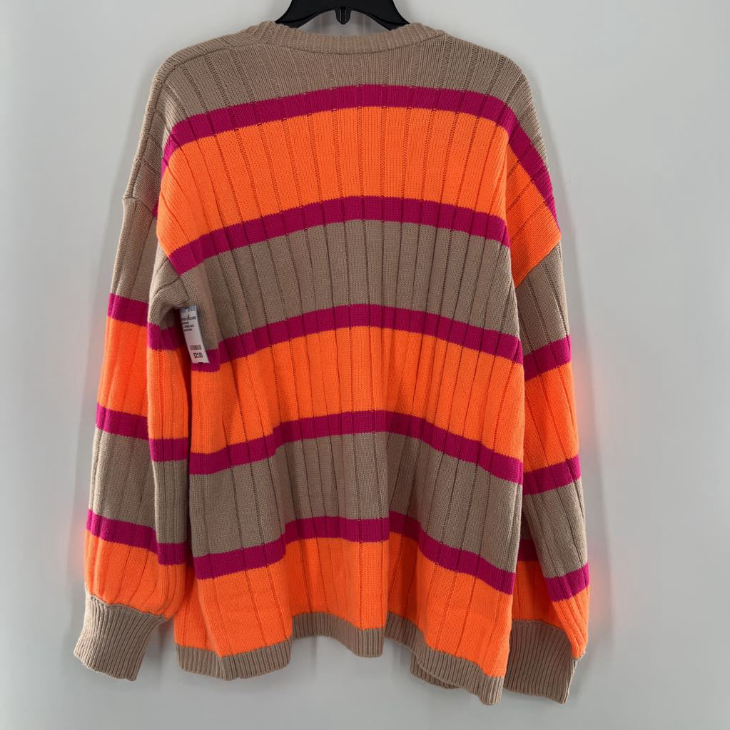 L striped cardi