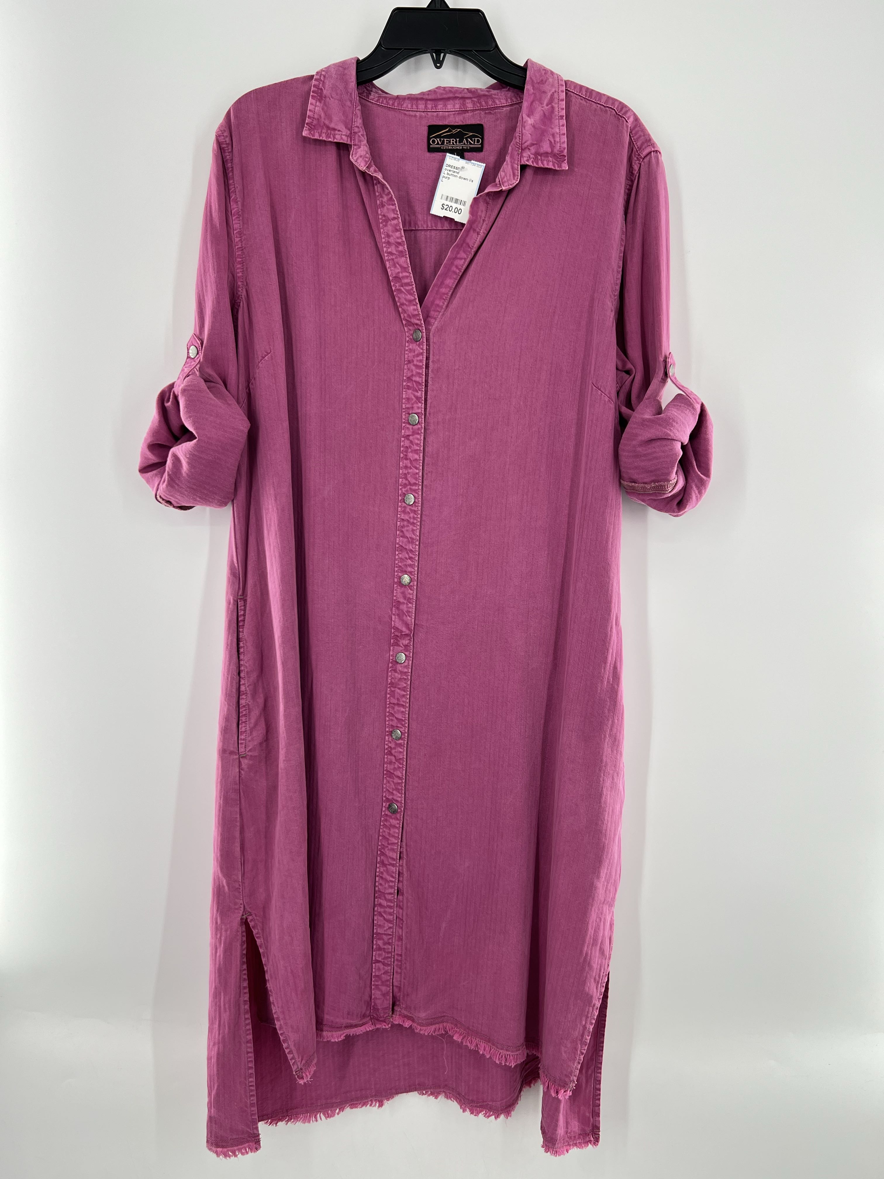 L button down l/s dress