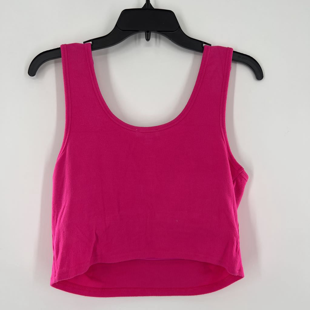 L ribbed crop tank