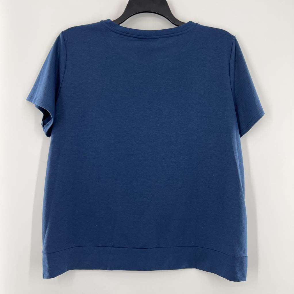 L gathered hem s/s top