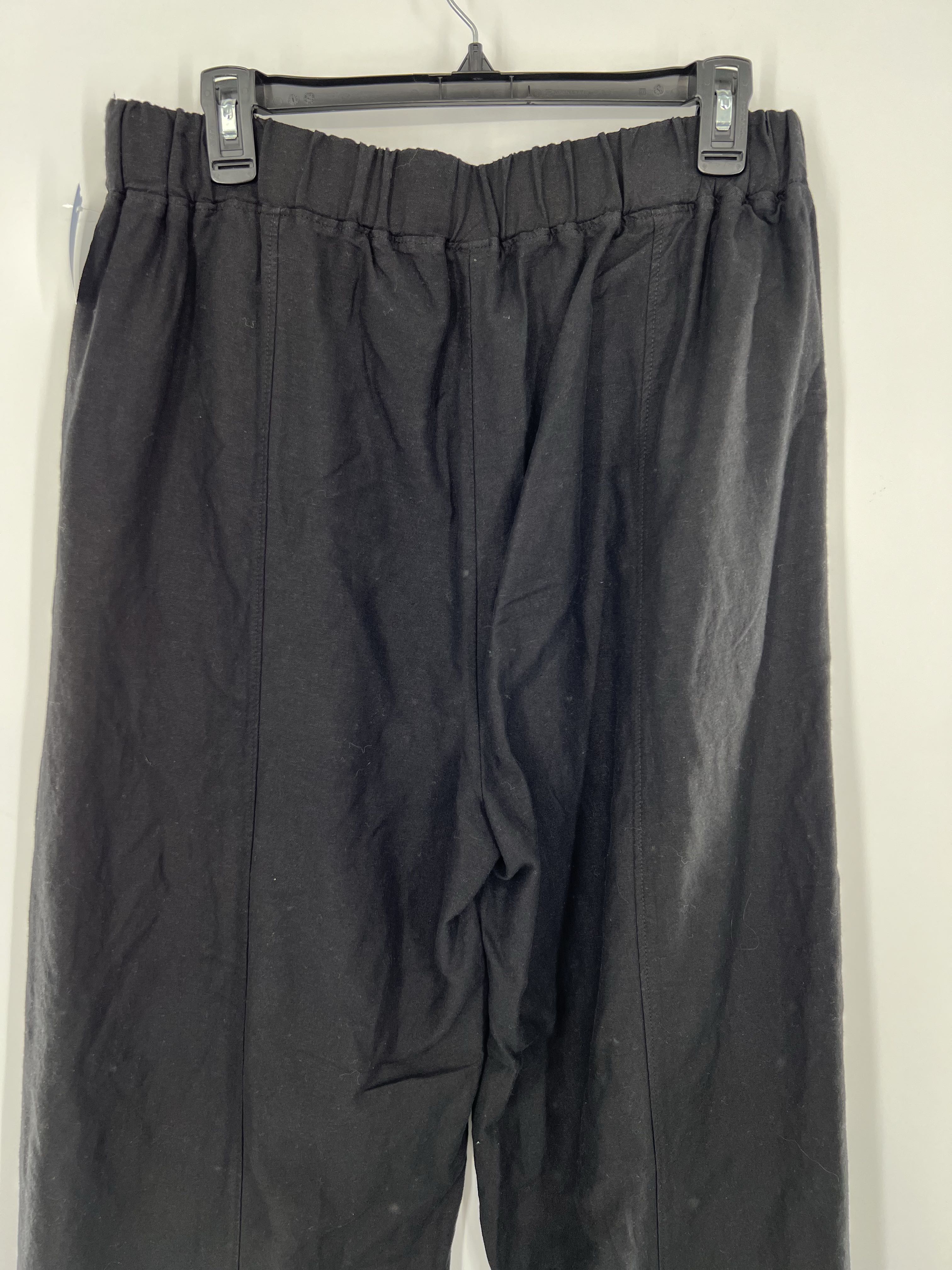 XL linen blend pull-on wide leg pant