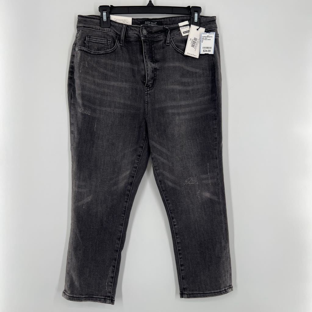 13 hi-rise denim capris