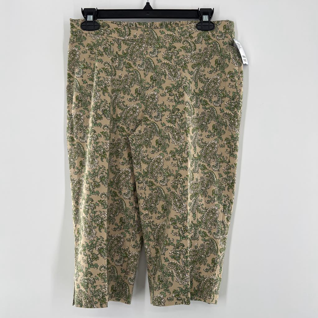 6p paisley print capris