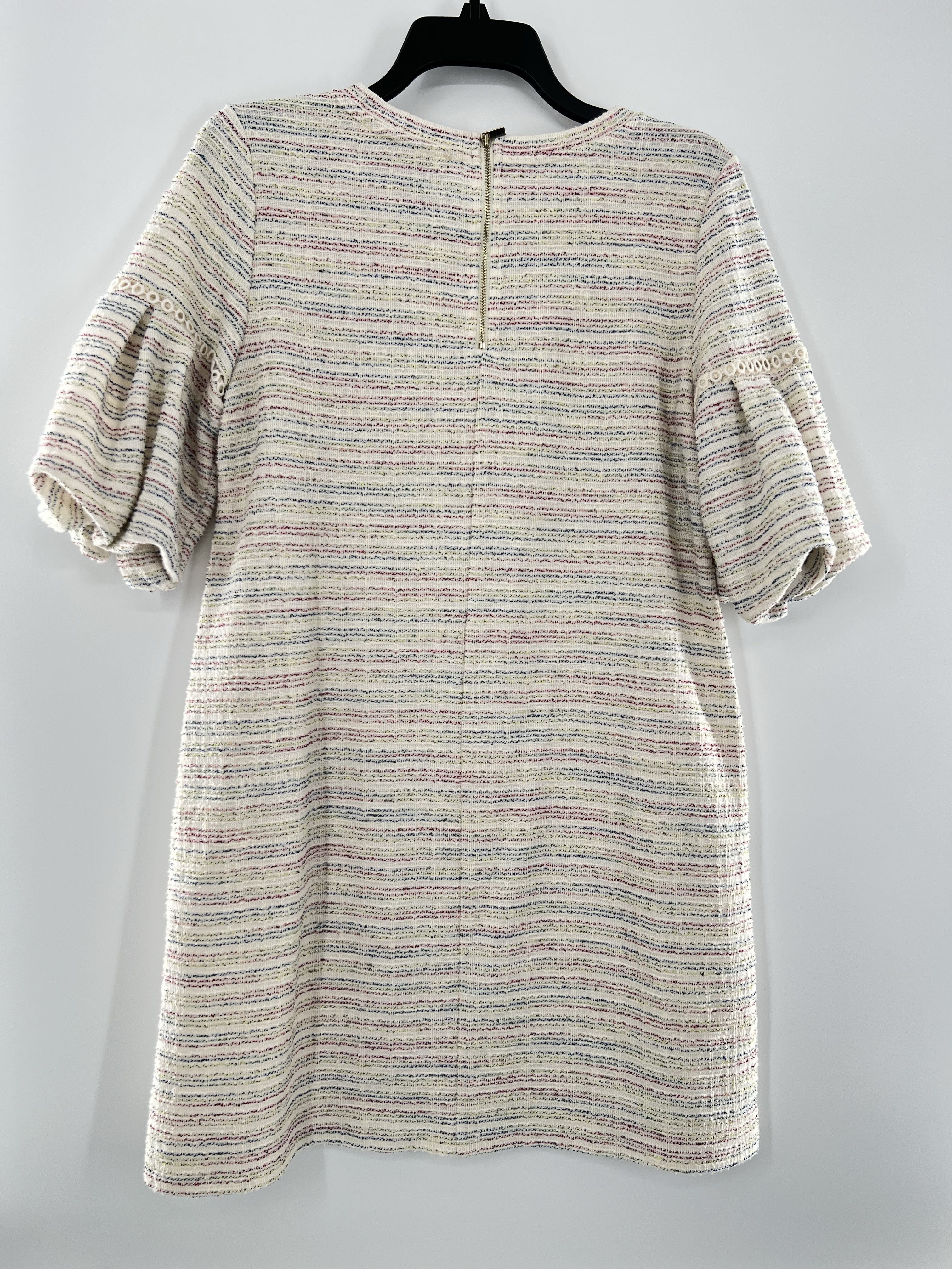 S tweed ric-rac elbow slv dress