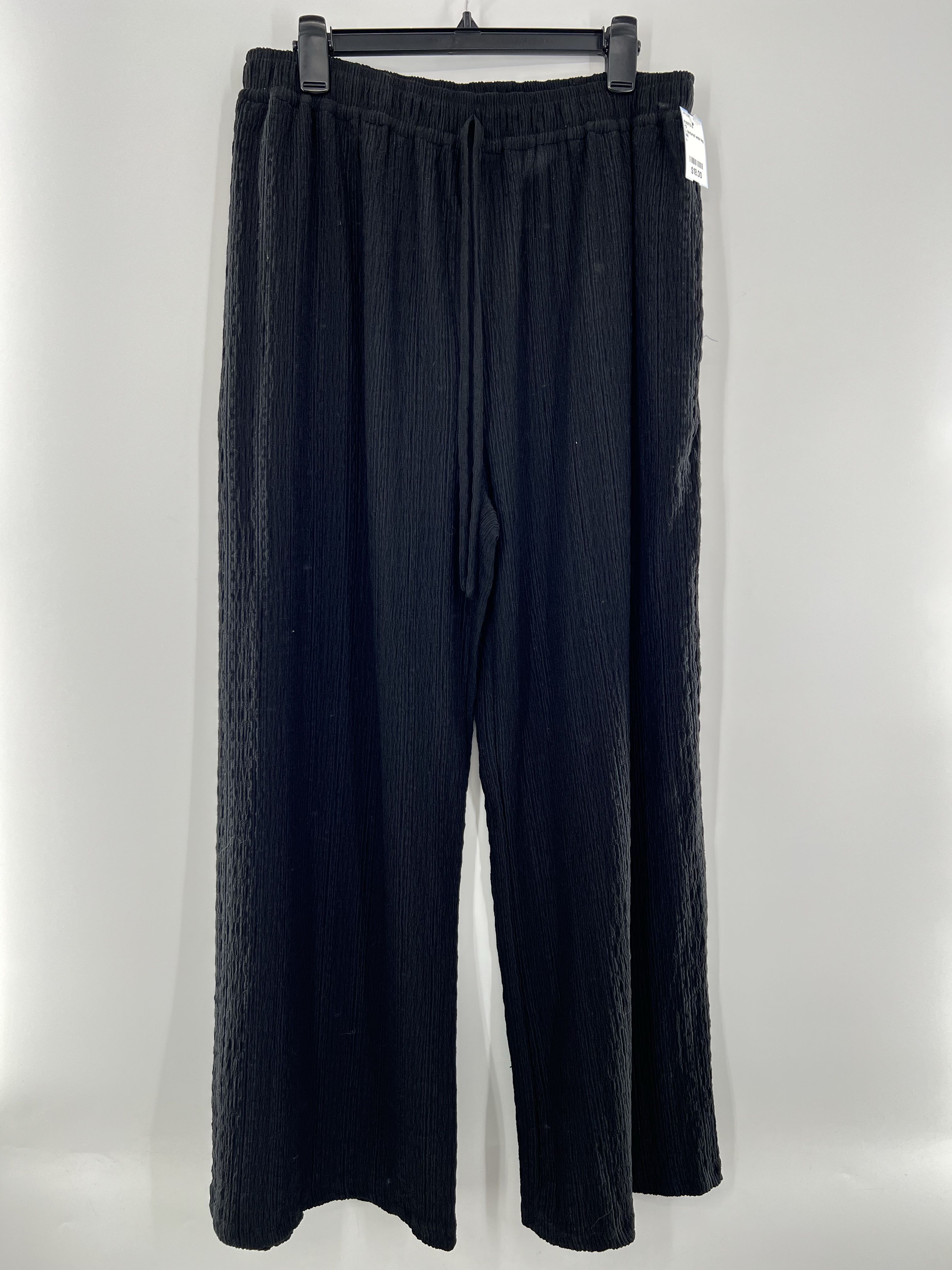 L textured wide leg pant