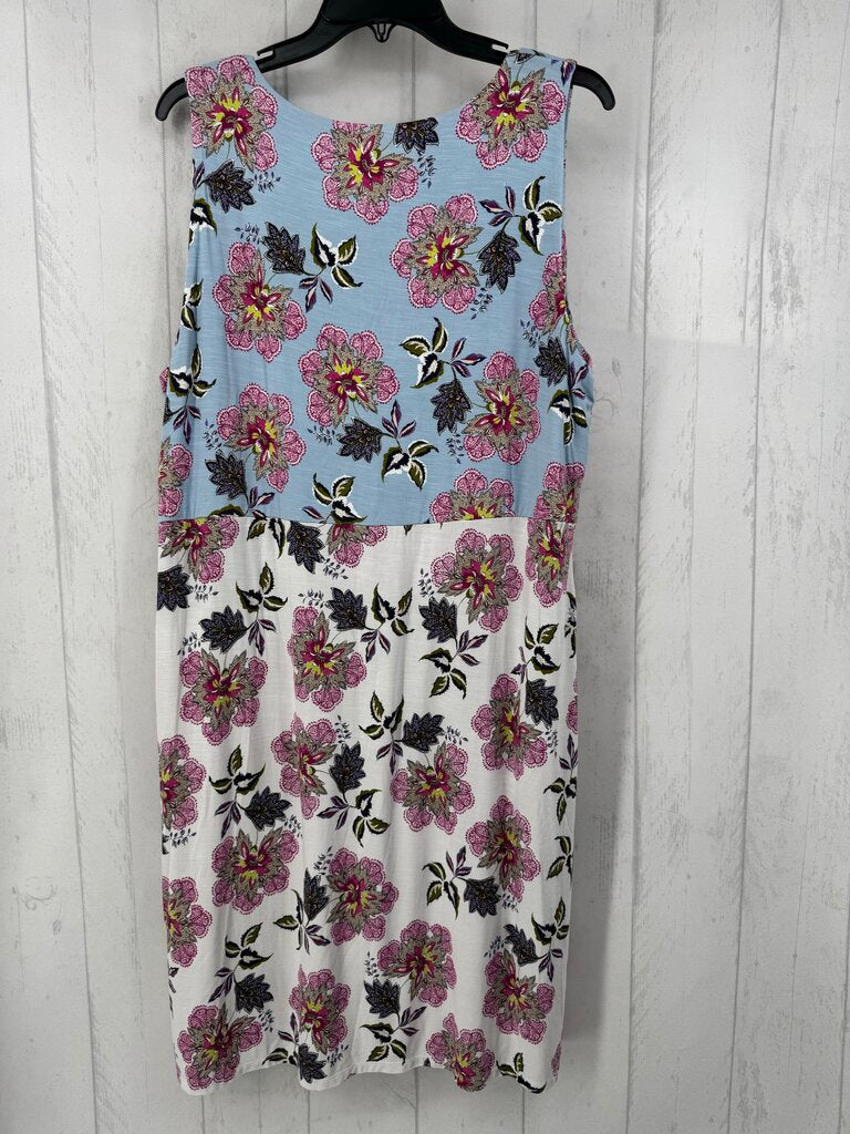 XL flo print slvls dress