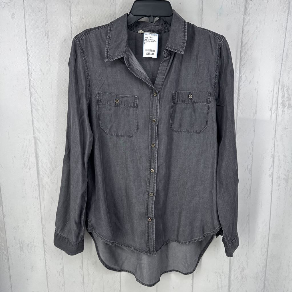 M button down l/s top