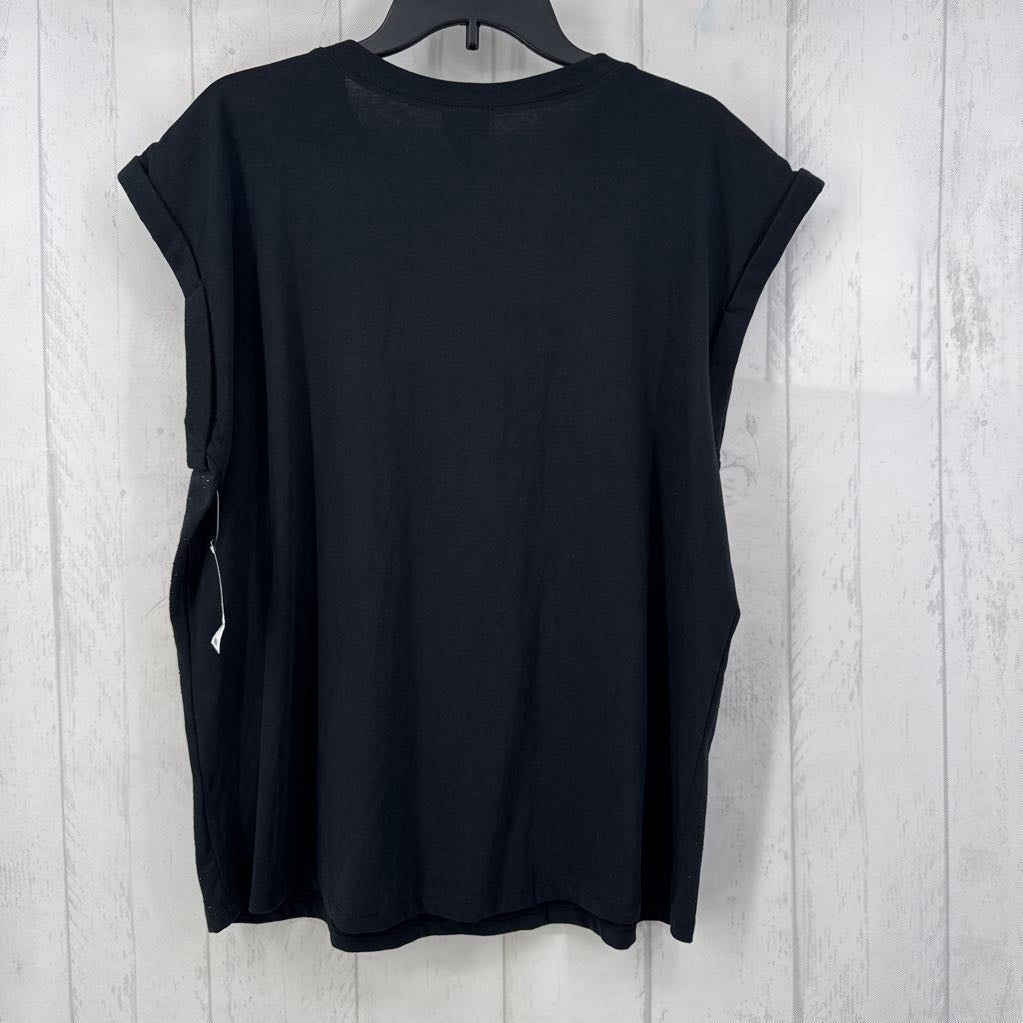 R50 L rhinestone cap slv top