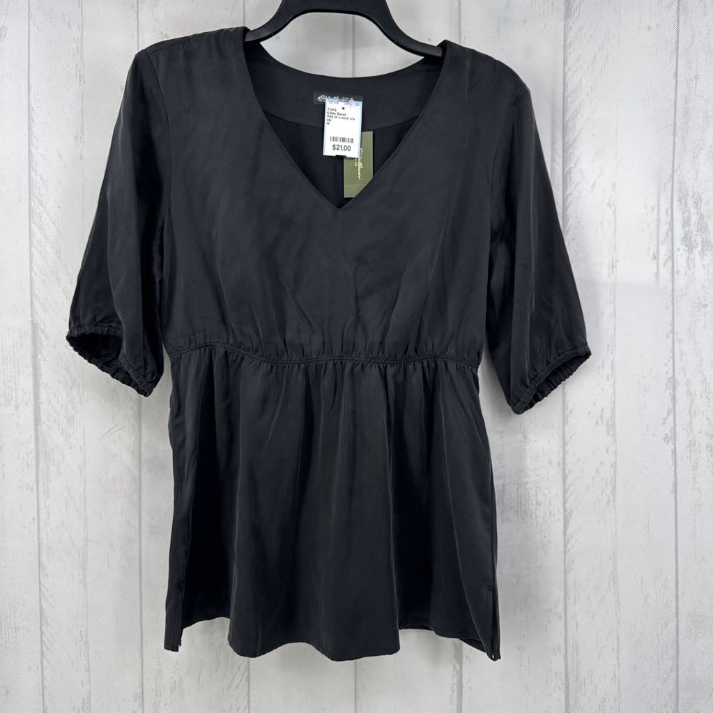 R60 M v-neck s/s peplum top
