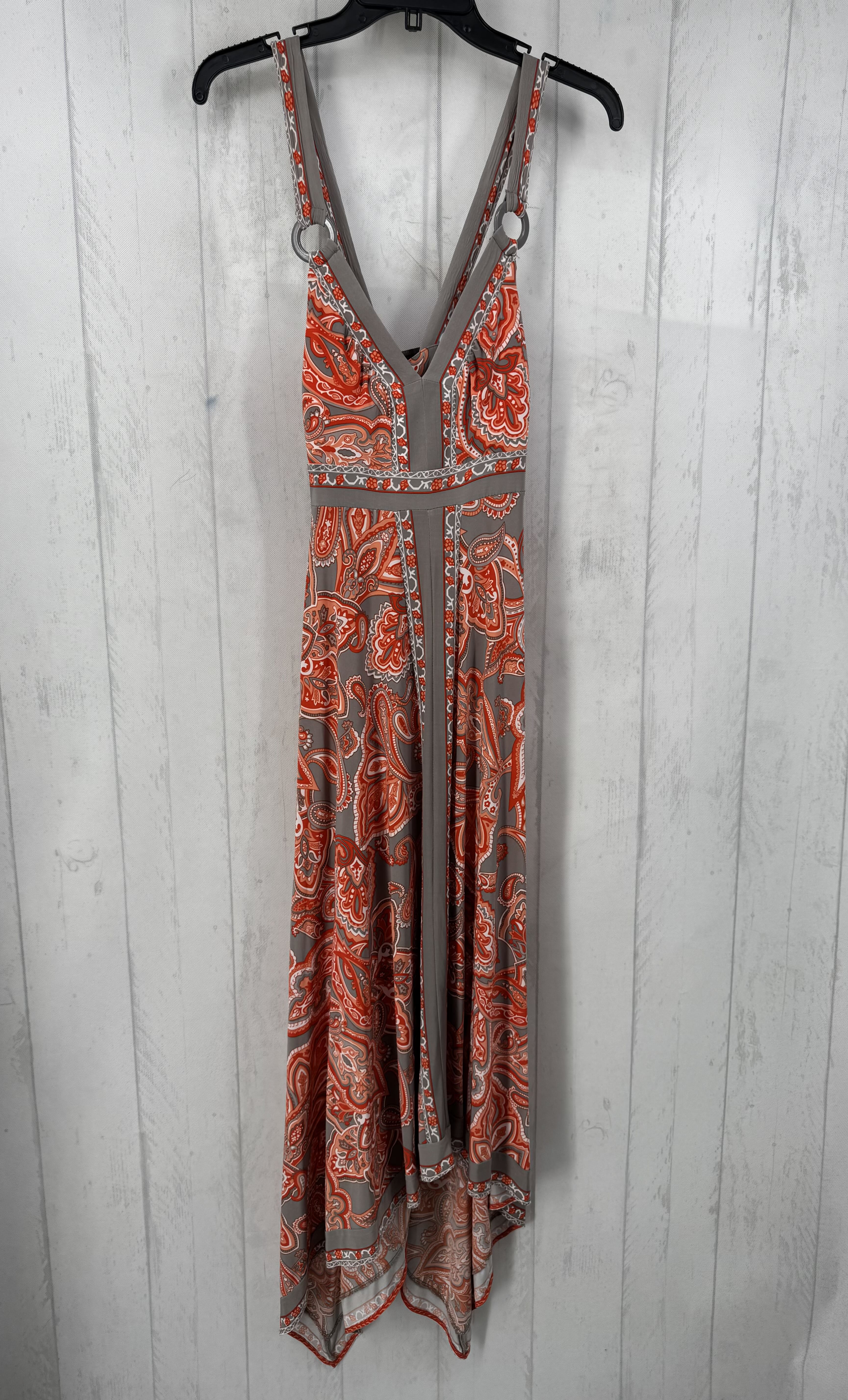 M paisley print asymetrical hem sundress