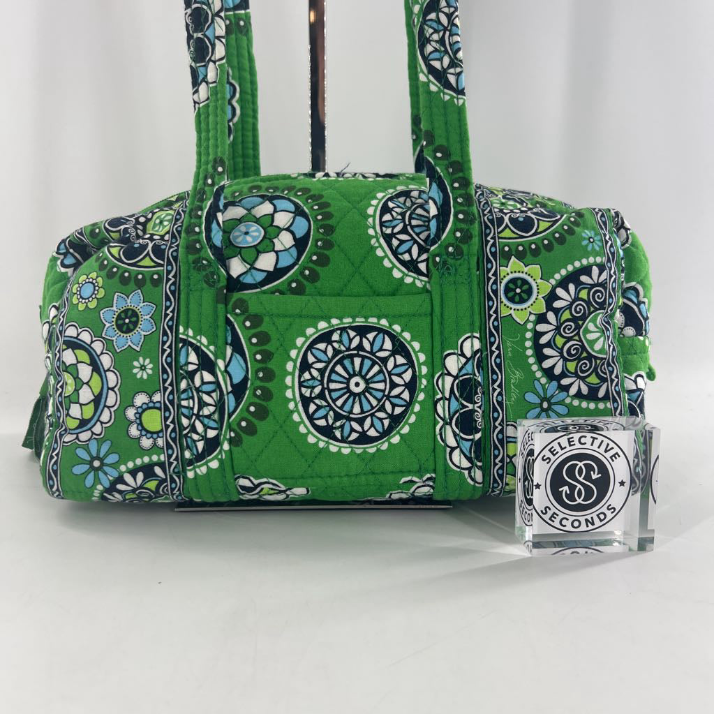 3pc medallion print quilted satchel w/ eye glass case & wallet