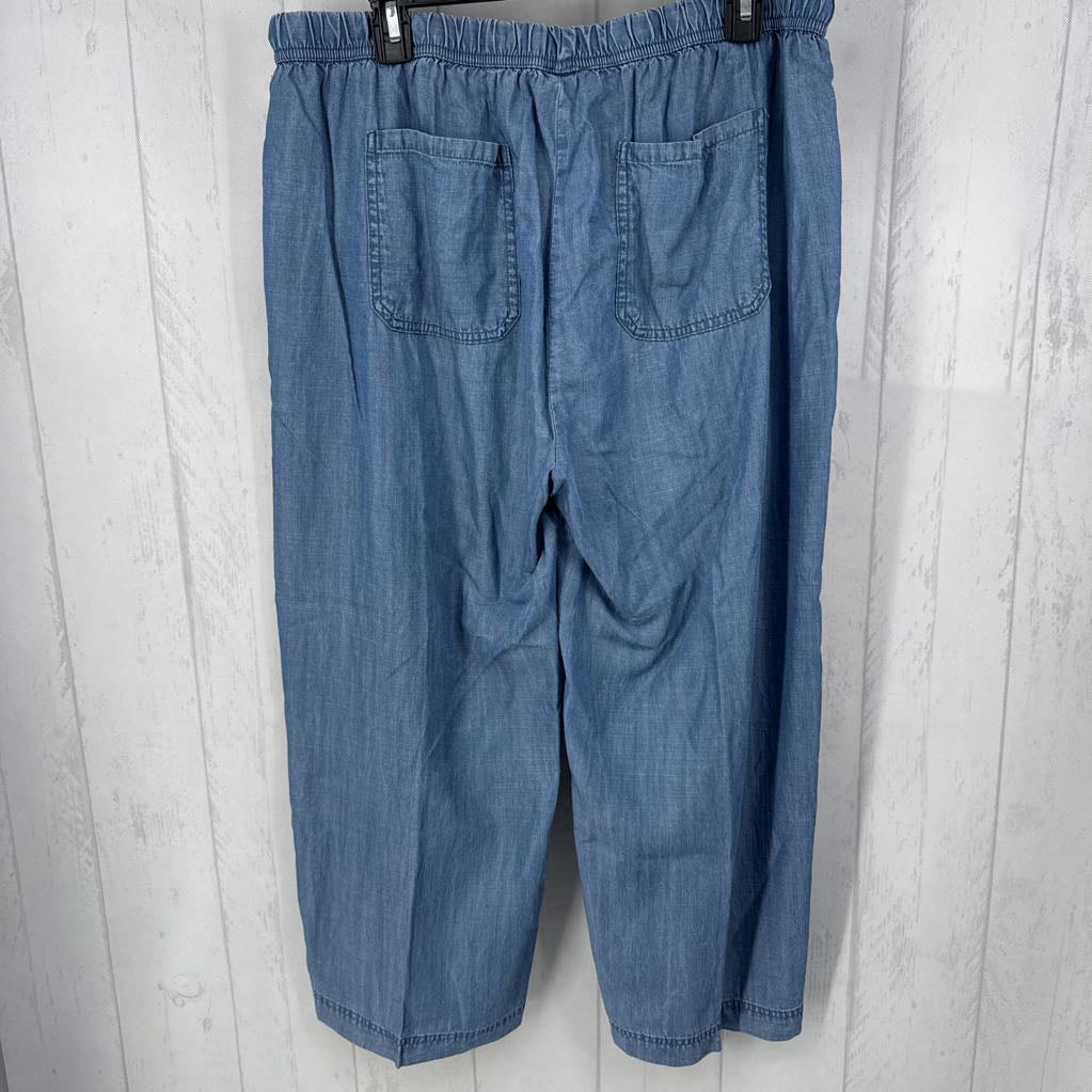 XL chambray pull-on pant