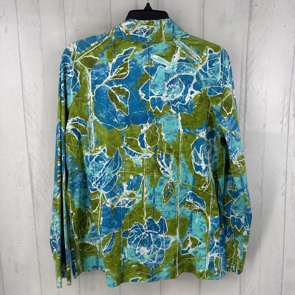 L printed twill jacket