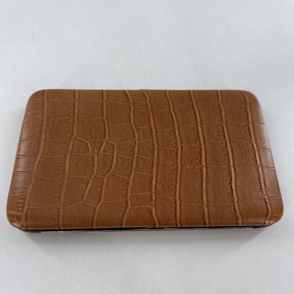 croc embossed clutch/wallet