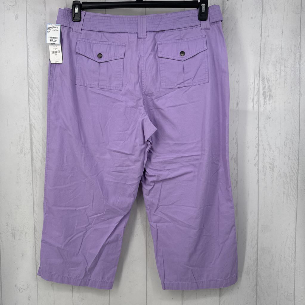 R30 16 belted twill capris