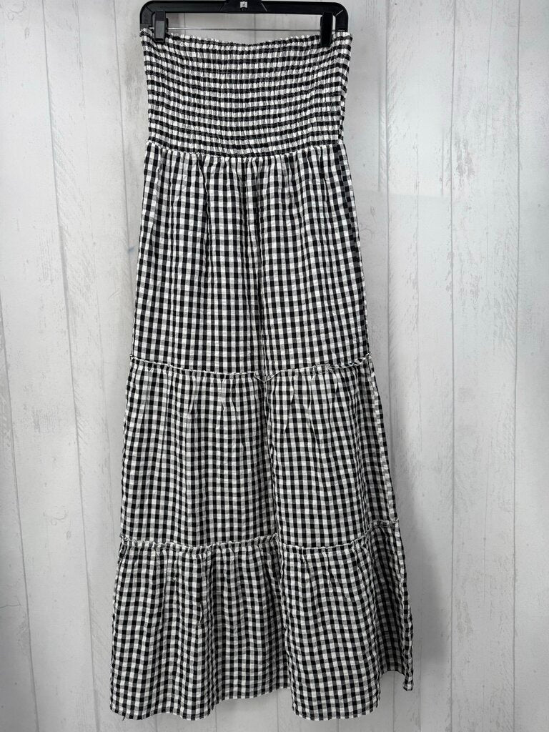 L buffalo plaid tiered sundress