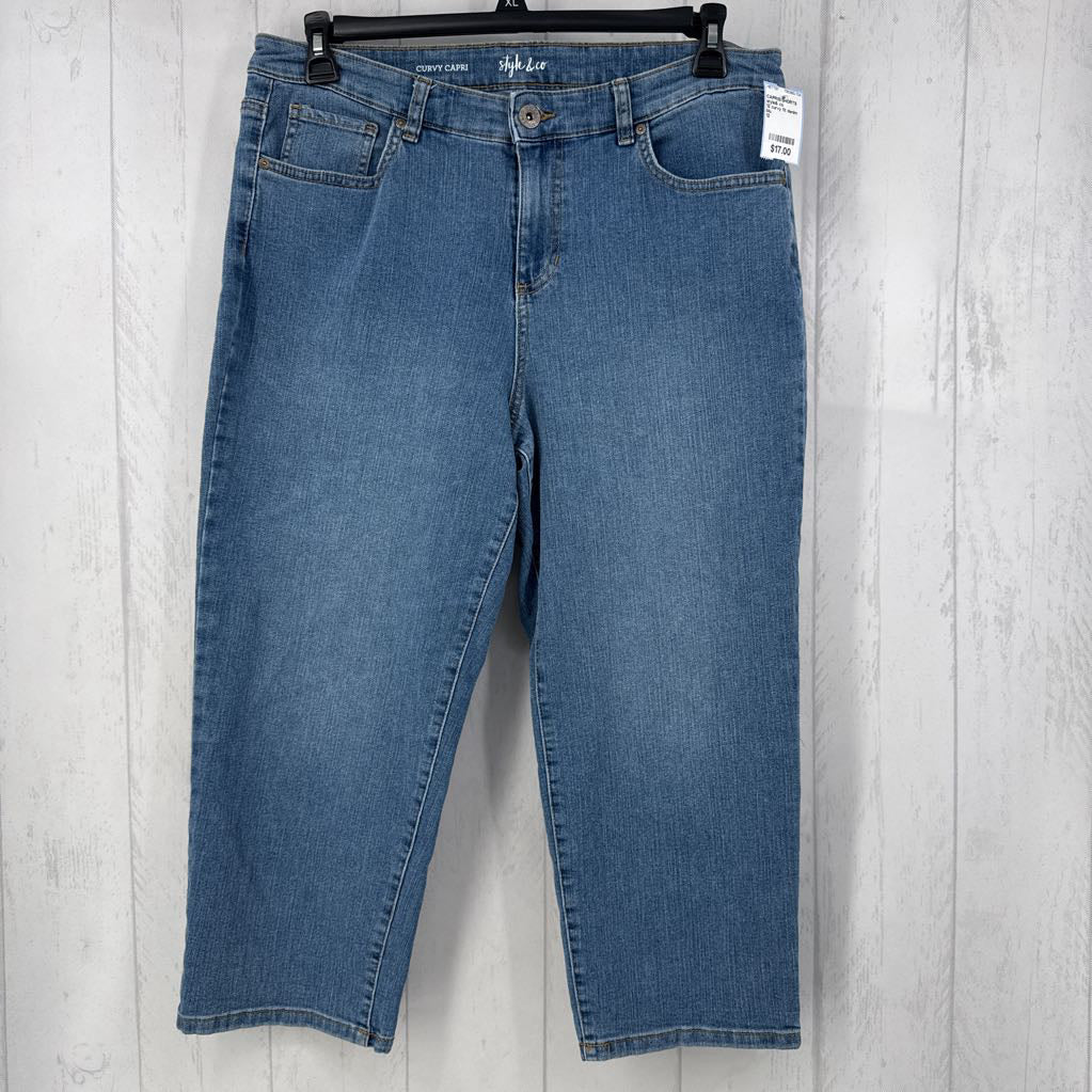 12 curvy fit denim caprsi