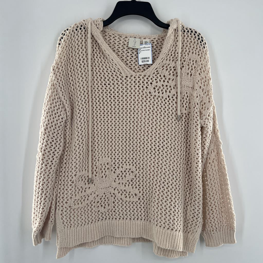 M crochet hooded sweater
