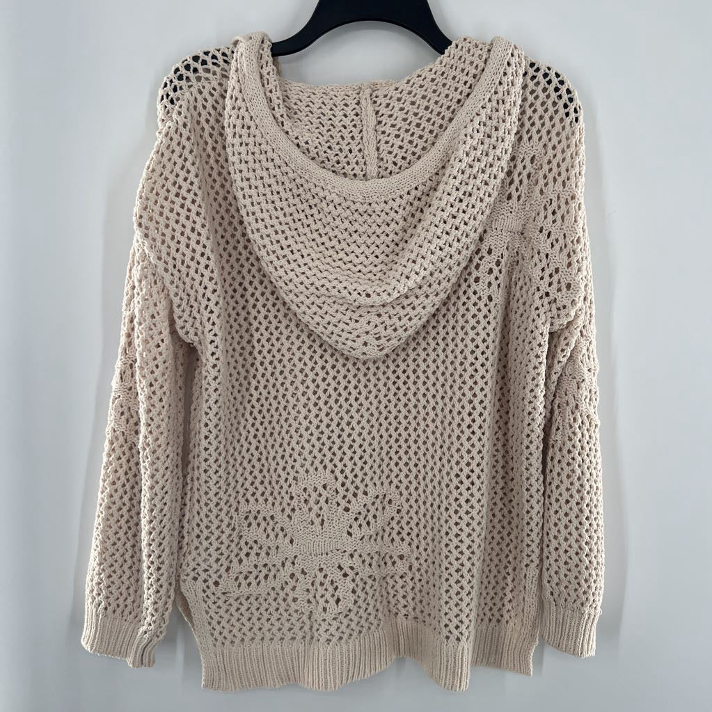 M crochet hooded sweater