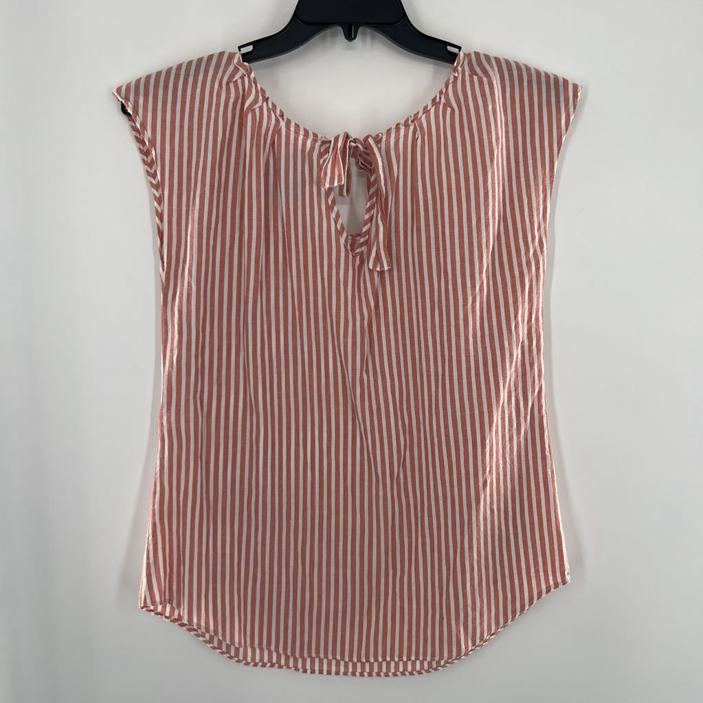 S striped bow back cap slv top