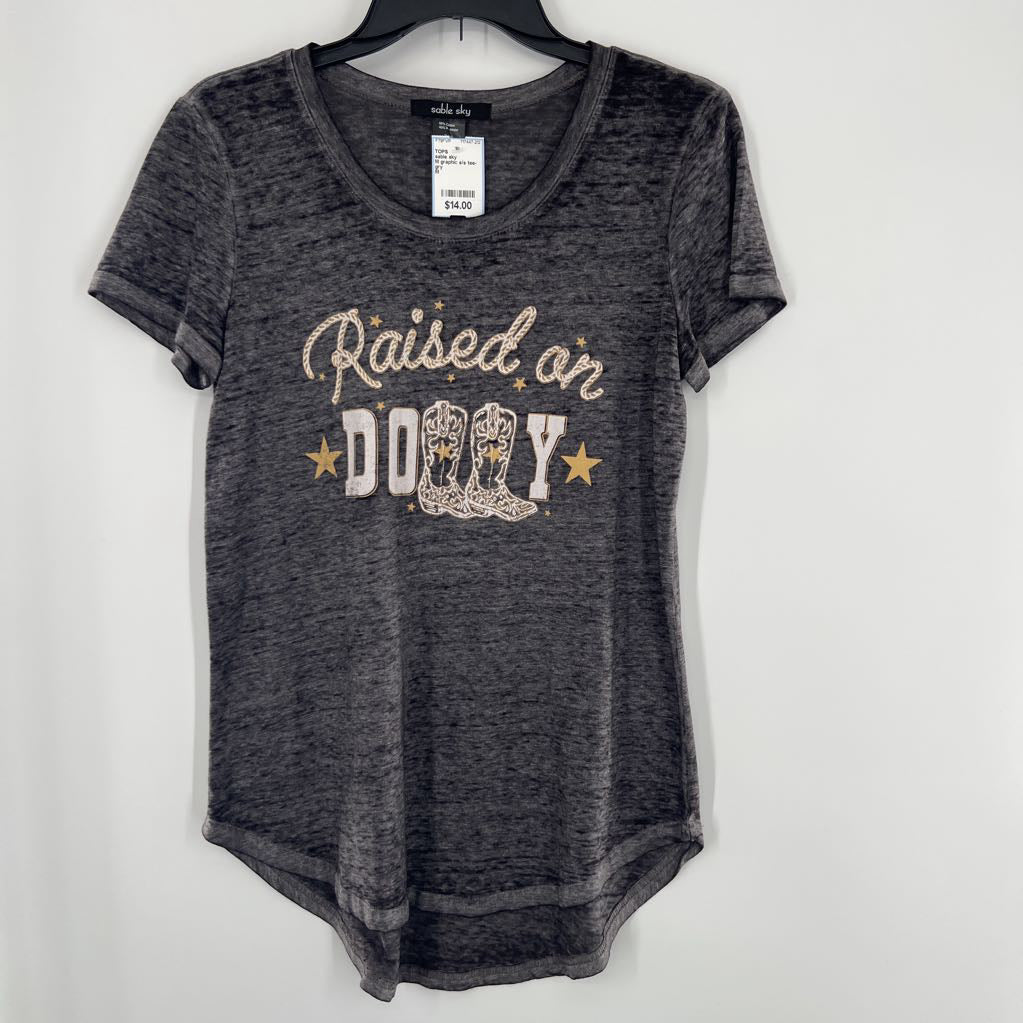 M graphic s/s tee-raised on dolly