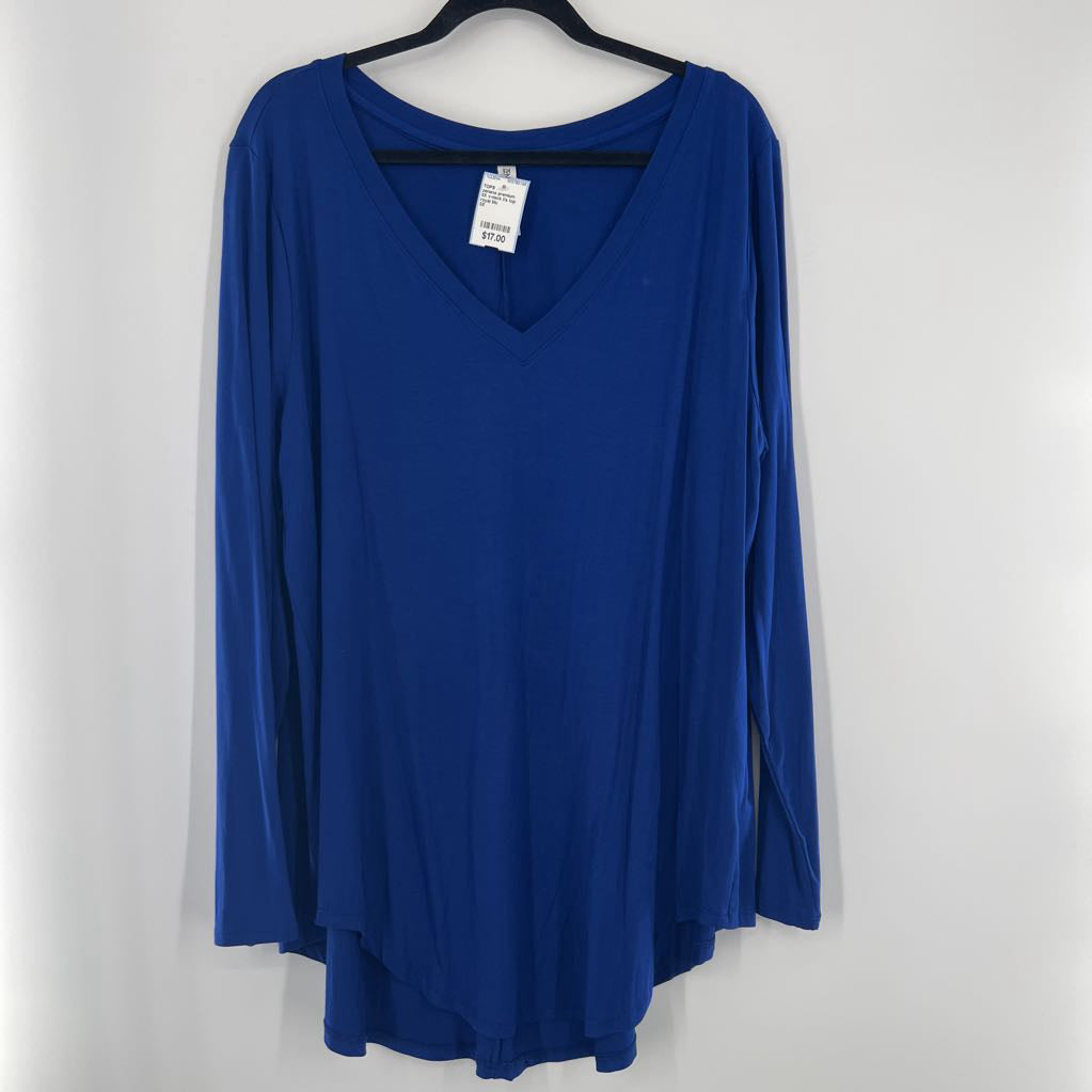 3X v-neck l/s top