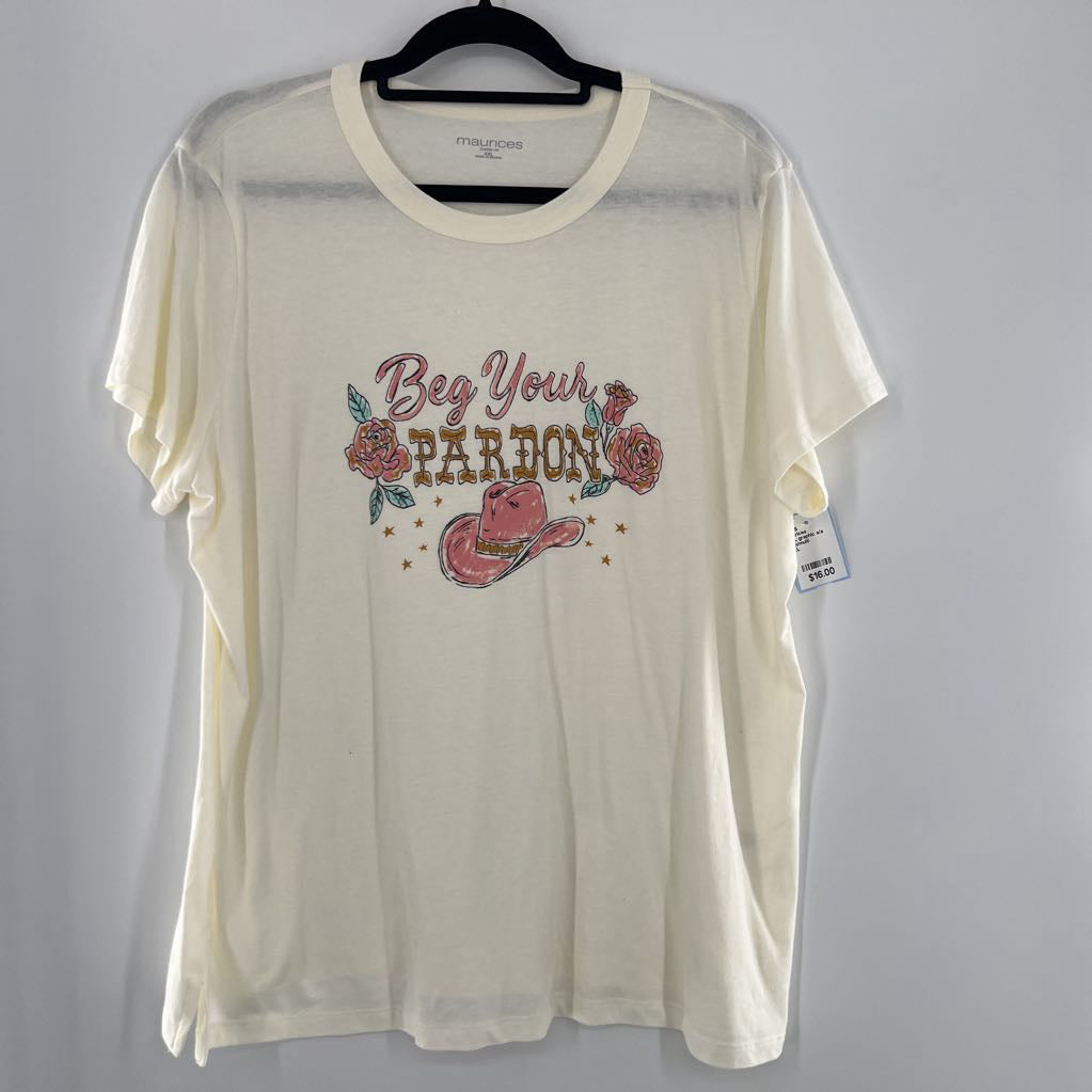 XXL graphic s/s tee-beg your pardon