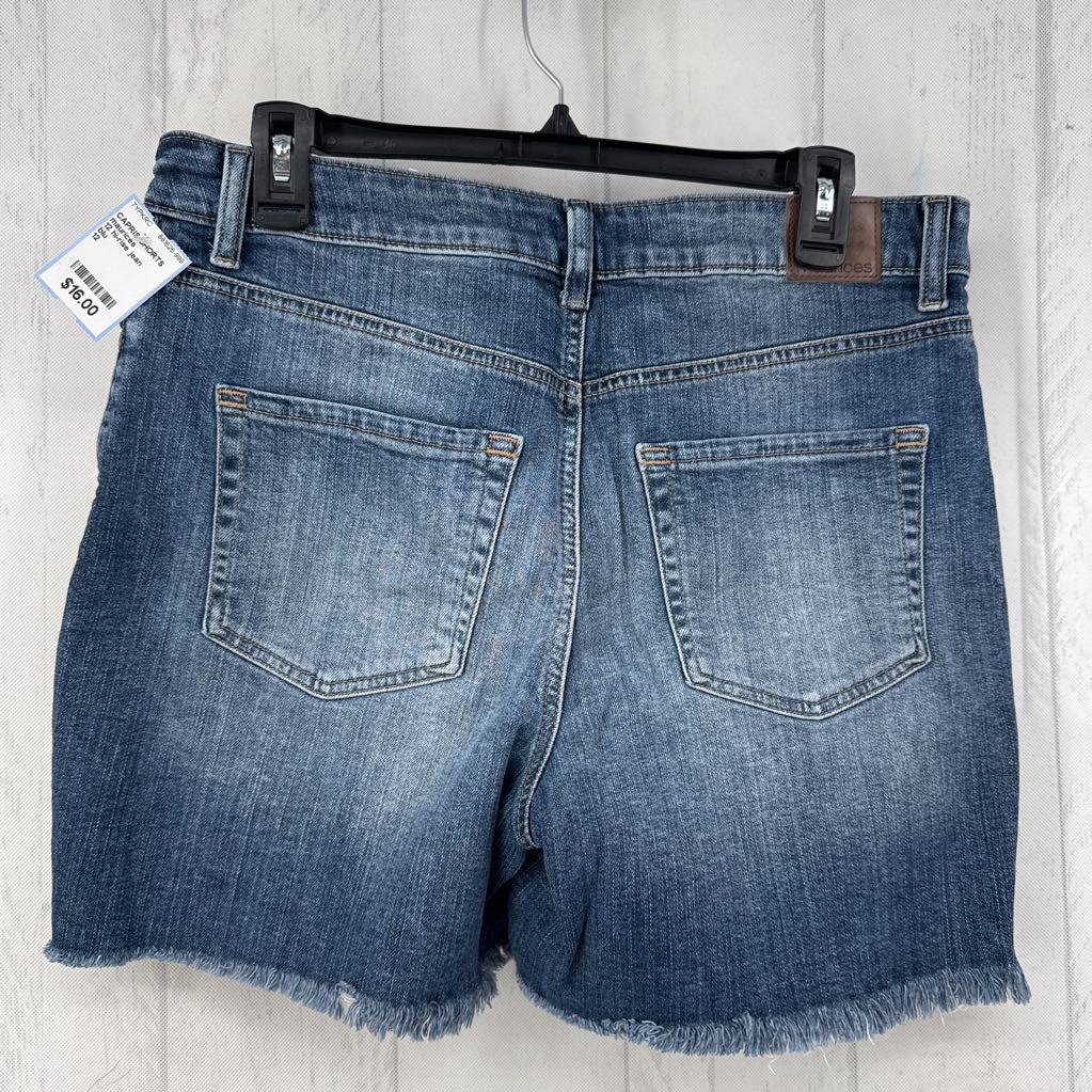 12 hi-rise jean shorts-embroidered stars